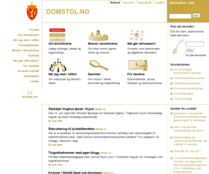 domstol.no: Domstol.no
Nettsted med tjenester og informasjon om domstolene - for brukere og andre som vil vite mer.