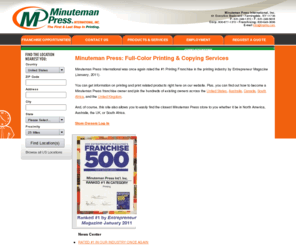 minuteman-printing.com: Minuteman Press International, Inc. Printing - Franchise
Welcome to Minuteman Press, the #1 rated printing franchise in the world! From business cards to color brochures, we handle all your document needs.