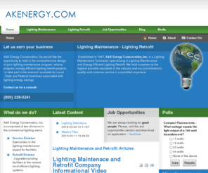 commerciallightingcontractor.com: Lighting Maintenance - Lighting Retrofit - Lighting Contractor - Home
A&K Energy Conservation, Inc.is a Lighting Maintenance Contractor (LMC)specializing in Lighting Maintenance and Energy Efficient Lighting Retrofit.