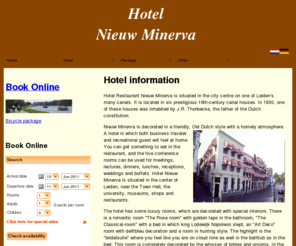 hotelleiden.com: Hotel Nieuw Minerva in the city centre of Leiden
Here you find Information about Hotel Nieuw Minerva