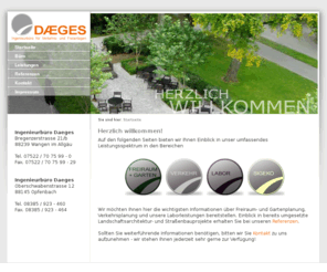 adaego.com: Ingenieurbüro Daeges - Verkehrs- und Freianlagen
Ingenieurbüro für Verkehrs- und Freianlagen, Gartenplanung, Straßenplanung, Grünkonzepte.