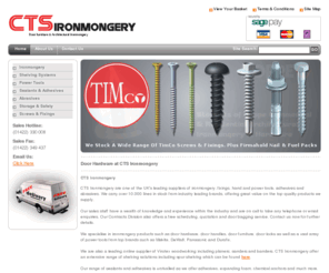 ctsironmongery.co.uk: Door Hardware, Door Furniture, Door Locks, Door Closer At CTS Ironmongery
CTS Ironmongery offer door hardware, door furniture, door locks, door closer, Spur Shelving, Virutex and Sealants & Adhesives at Trade Prices. Order you door hardware and furniture online today.