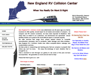 nervcollision.com: New England RV Collision Center
We offer services that range from simple sealant checks to complete reconstruction necessary due to accidents, water damage and other mishaps