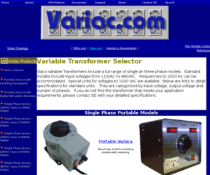 variabletransformercentral.com: Staco Map to Detailed Variable Transformer Specifications
Staco Variable Transformer include a full range of variable transformers to 600A. - This page lists our full range of 240 three phase voltage doubler variable transformers.