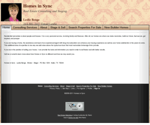 homesinsync.com: Homes in Sync
Sell, Buy, or Style your home.  DFW metroplex homes for sale.  MLS home finder and new listings notifier to alert you to the newest homes for sale in your chosen area--preowned or new construction.