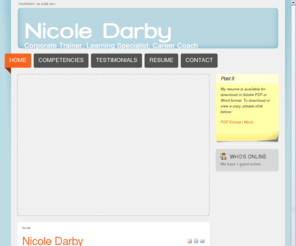 nicoledarby.com: Nicole Darby
Nicole darby, Corporate Trainer, learning specialist, training specialist, training manager, organizational development, trainer, performance management, professional development, learning and development.