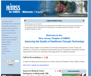 njhimss.org: NJ HIMSS - Home
NJHIMSS - New Jersey Chapter of HIMSS