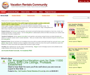 vacationrentalscommunity.com: Vacation Rentals Community for Vacation Home Owners, Travelers, Vacation Rental Professionals
Owner community and vacation rental resources for travelers and  vacation rental managers