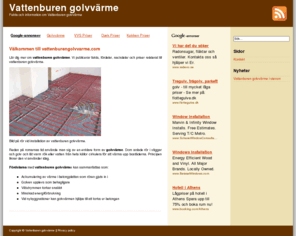 vattenburengolvvarme.com: Vattenburen golvvärme - fakta, fördelar, nackdelar, pris
Lär dig mer om vattenburen golvvärme. Vi publicerar fakta, fördelar, nackdelar och pris.