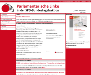 parlamentarische-linke.de: Parlamentarische Linke
Die Parlamentarische Linke ist die Linke in der SPD-Bundestagsfraktion. Wir stehen für gerechte und solidarische Politik. 