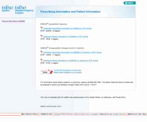 emendiv.net: Aprepitant Prescribing Information for Your Patients
Review the aprepitant Prescribing Information to learn whether EMEND® may be appropriate for patients.