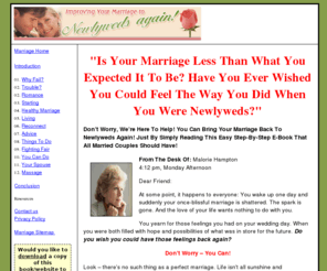marriage-help.org: Free Marriage Help Tips | www.marriage-help.org
This Is One Of The Most Remarkable Free Marriage Help Guides Available On The Market Today. Have You Ever Wished You Could Feel The Way You Did When You Were Newlyweds? You Can Just By Reading This Easy Step-By-Step Marriage Help Guide That All Married Couples Should Have..