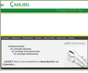 camlibelyemek.com: ÇAMLIBEL CATERİNG-ANASAYFA
Çamlıbel Yemek Catering; toplu yemek, tabldot, catering hizmetleri, düğün, nişan, sünnet, party, kokteyl, seminer, toplantı yemek organizasyonlarında kaliteli hizmet sunar.