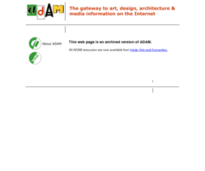 adam.ac.uk: ADAM, the Art, Design, Architecture & Media Information Gateway
