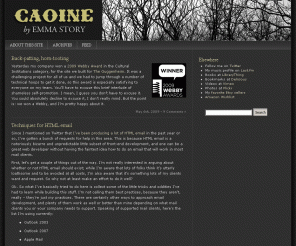caoine.org: Caoine.org  
Personal weblog of Emma Story, a web developer and freelance writer in New York City.