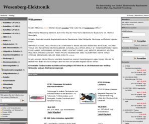 hueckel-elektronik.de: Hückel-Elektronik
Hückel-Elektronik, Inh.: Manfred Wesenberg, Vertrieb von passiven und aktiven elektronischen Bauelementen. Mit Internetshop