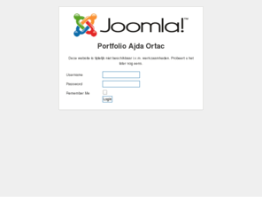 ajdaortac.com: Welcome op mijn portfolio site. Aan deze website wordt nog gewerkt
Joomla! - Het dynamische portaal- en Content Management Systeem