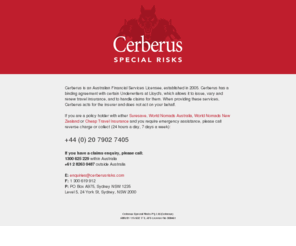 cerberusrisk.com: Cerberus Special Risks
Cerberus Special Risks