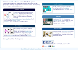 dkmsoftware.com: DKM Games Home Page
Home page of DKM Software - come and enjoy free online Sudoku and more