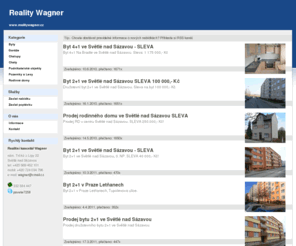 realitywagner.cz: Reality Wagner | Realitní kancelář Světlá nad Sázavou
Reality Wagner | Realitní kancelář Světlá nad Sázavou 