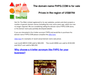 fhpg.com: The domain name FHPG.COM.
FHPG.COM is available for sale.