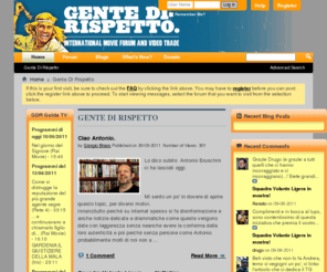 gentedirispetto.com: Gente di Rispetto - The Front Page
vBulletin 4.0 Publishing Suite with CMS