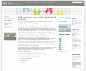 ibskonsult.net: IBS konsulttjänster: expertråd från distributörer till distributörer — IBS
IBS tjänster spänner över allt från optimering av affärsprocesser, systemdesign och implementering till datakonvertering och systemintegration