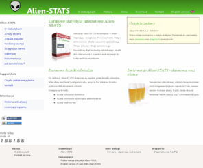 alien-stats.pl: Darmowe statystyki odwiedzin, bezpłatne liczniki | Alien-STATS.pl
Alien-STATS to skrypt napisany w php i mysql będący darmowymi statystykami odwiedzin stron internetowych. Instalujesz statystyki i używasz. Bezproblemowo.