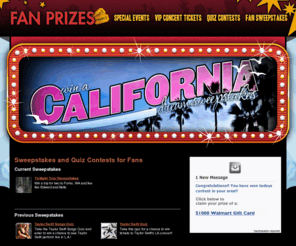 fanprizes.org: Fan Prizes - Free Sweepstakes and Quiz Contests for Fans
Fan Prizes sends people on amazing trips to see movie premieres, concerts and other great events.