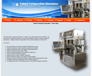 tabletcompaction.com: Tablet Compaction Home Page
ESH Tablet Compaction Simulator, providing fast effective simulations for research. Make pills and tablets with accurate readings and measurements. Pharmaceutical tablet press simulation Huxley Bertam