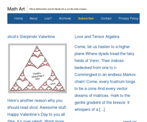 math-art.net: Math Art | Gallery of Mathematical Art
Math-Art.net is a gallery showcasing mathematical artworks, from fractals to hyperbolic spaces. As long as it has art and math in it, it will be featured on this gallery.