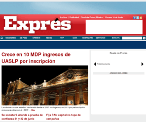 elexpres.com: EL EXPRÉS, Noticias de Política y Negocios, Periódico, San Luis Potosí, México
El Exprés, Noticias de Política y Negocios, periódico, noticias de San Luis Potosí.