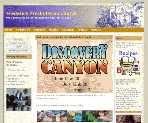 frederickpresbyterian.org: Frederick Presbyterian Church Website
Frederick Presbyterian Church Home Page