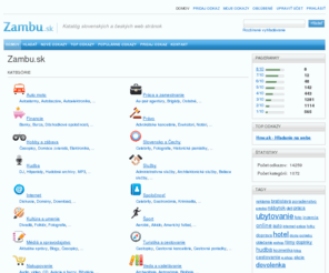 zambu.sk: Zambu.sk :: Katalóg slovenských a českých web stránok
Užitočné odkazy na slovenské a české web stránky. Prehľadne usporiadaný, pravidelne aktualizovaný katalóg slovenských a českých web stránok. Začnite svoje vyhľadávanie na Zambu.sk