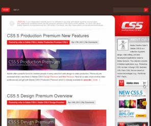 cs5.org: Adobe CS5 - Everything about Adobe Creative Suite 5
Adobe CS5 - Adobe Creative Suite 5 is a collection of graphic design, video editing, and web development applications made by Adobe Systems.
