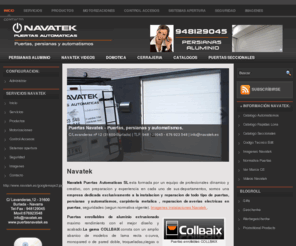 puertasnavatek.es: puertas automaticas navatek
instalacion de puertas automaticas en navarra:puertas seccionales,puertas de cristal automaticas,puertas correderas,persianas de aluminio,automatismos.