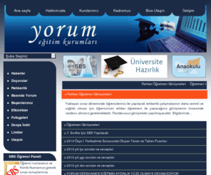 yorumdershanesi.com: Yorum Eğitim Kurumları
Yorum Dershanesi Web Sitesi
