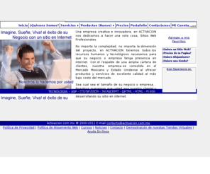 activacion.com.mx: Diseo de Paginas Web Hosting Registro de Dominios Precios Tiendas Virtuales Intranet Extranet Webmail Bases de Datos Programacion Web Posicionamiento en Buscadores Hosting dedicado y compartido Soporte Tecnico E-commerce Comercio Electronico Aplicaciones Web Sitios Corporativos Paginas Web Profesionales Portales Sitios Dinamicos
Diseo de Paginas Programacion Web Alojamiento Web Hosting Registro de Dominios Tiendas Virtuales Comercio Electronico