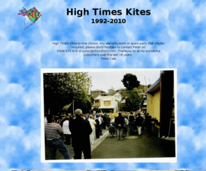 kitesdirect.com: High Times Kites
High Times Kites is now closed. Any warranty work or spare parts that maybe required, please don't hesitate to contact Peter.