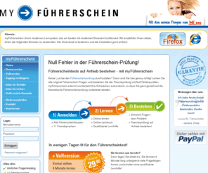 my-fuehrerschein.de: Führerschein Fragen und Test (auch türkisch) online bei myFührerschein
Bei myFührerschein können Sie Führerschein Fragen und Test online lernen. Die Führerscheintests sind in 11 Fremdsprachen verfügbar (auch auf türkisch).