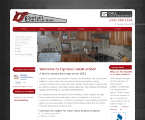 ciprianiconstruction.com: CT Builder and Remodeler – Cipriani Construction, Inc.
Cipriani Construction specializes in custom home design, new construction, additions, decks, bathroom remodeling, kitchen remodeling, siding, windows, roofing, and custom trim work.