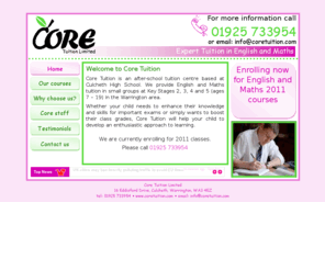 coretuition.com: Core Tuition - Home
Core Tuition - Expert Tuition in English and Maths