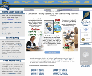 goldenstatenotary.info: California Notary - Training, Stamps, Journals, Embossers
Golden State Notary provides California notary seminars, supplies and services specifically for California notaries public.  Our notary classes are approved by the Secretary of State to provide the mandatory 6-hour seminar.  We guarantee you will pass the CA state notary exam the first time around.  We also offer a certified loan signing agent online class (CSA).  Whatever your education or training needs, GSN is here to serve you.