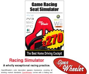 racing-simulator.net: Racing Simulator. Absolute experience.
OpenWheeler home racing seat. Become the World's Greatest Driver. In accordance with your individual chart. Superb racing experience.