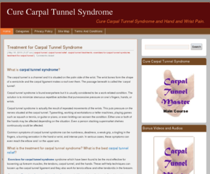 carpaltunneltreatment4u.com: Cure Carpal Tunnel Syndrome and Hand and Wrist Pain. -  Cure Carpal Tunnel Syndrome
Exercises for carpal tunnel syndrome can assist those seeking carpal tunnel relief. The initial treatment for carpal tunnel can be on a self-help basis.