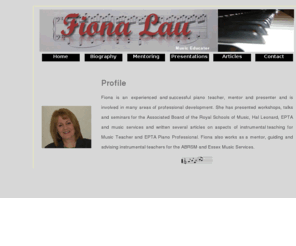 fionalau.com: Fiona Lau homepage - piano mentor and music educator
Fiona Lau - music educator and music consultant