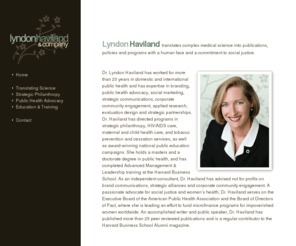 lyndonhaviland.com: Lyndon Haviland & Co. LLC - Strategic Philanthropy & Public Health Communications
Strategic Philanthropy & Public Health Communications