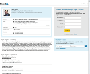 nigelalgar.com: Nigel Algar  | LinkedIn
View Nigel Algar's professional profile on LinkedIn.  LinkedIn is the world's largest business network, helping professionals like Nigel Algar discover inside connections to recommended job candidates, industry experts, and business partners.