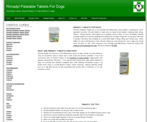 rimadyl.co.uk: Rimadyl Tablets For Dogs - Buy Online at www.petprescription.co.uk
rimadyl tablets, rimadyl for dogs, rimadyl palatable tablets 20mg, 50mg, 100mg, Dog arthtitis, rimadyl side effects, rimadyl dosage, Buy rimadyl online