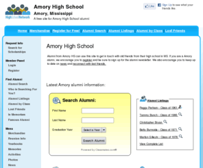 amoryhighschool.org: Amory High School
Amory High School is a high school website for Amory alumni. Amory High provides school news, reunion and graduation information, alumni listings and more for former students and faculty of Amory High in Amory, Mississippi